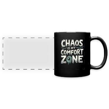 Surreal Art Humor Dreamlike Images Floating - Full Colour Panoramic Mug - black - Front