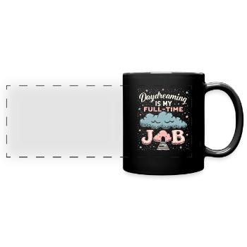 Surreal Art Humor Dreamlike Images Floating - Full Colour Panoramic Mug - black - Front