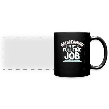 Surreal Art Humor Dreamlike Images Floating - Full Colour Panoramic Mug - black - Front