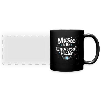 Musicothérapie, Guérison émotionnelle, Relaxation - Mug panoramique uni - noir - Devant
