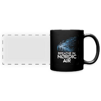 Skandinavische Ästhetik, Nordischer - Panorama-Tasse farbig - Schwarz - Vorne