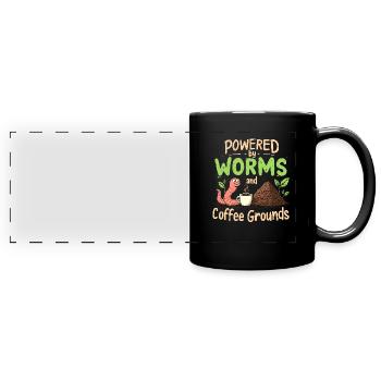 Adeptes du compostage Jardinage durable - Mug panoramique uni - noir - Devant