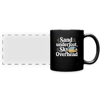 Wüstenwanderer, Schroffe Pfade Und Trockene - Panorama-Tasse farbig - Schwarz - Vorne
