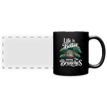 Baumhausbauer Diy-baumhausbau - Panorama-Tasse farbig - Schwarz - Vorne