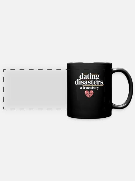 Dating-katastrophenkomödie Lustig Scheitert - Panorama-Tasse farbig - Schwarz