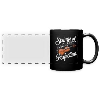 Violinisten Streichinstrumentenmusiker Klassik - Panorama-Tasse farbig - Schwarz - Vorne