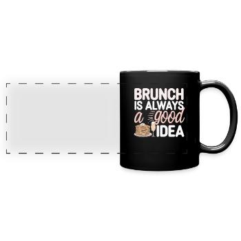 Brunch Kultur Bodenlos Mimosen Liebhaber - Panorama-Tasse farbig - Schwarz - Vorne