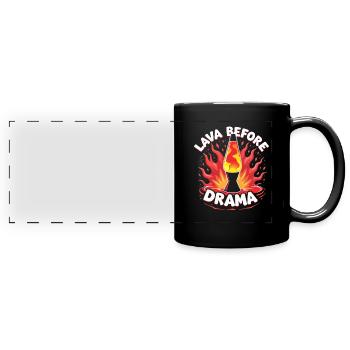 Lava -lampe Retro Ästhetische Psychedelische - Panorama-Tasse farbig - Schwarz - Vorne