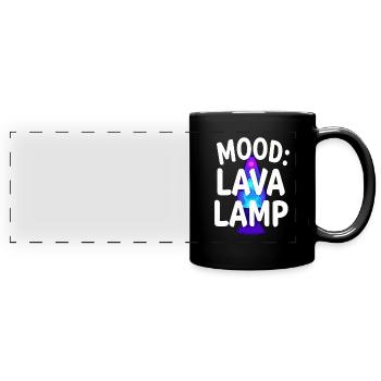 Lava Lamp Retro Aesthetic Psychedelic - Full Colour Panoramic Mug - black - Front
