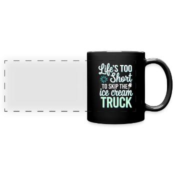 Cream Truck Owner Frozen Treats Mobile Dessert - Full Colour Panoramic Mug - black - Front