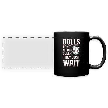 Poupée effrayante collector - Mug panoramique uni - noir - Devant
