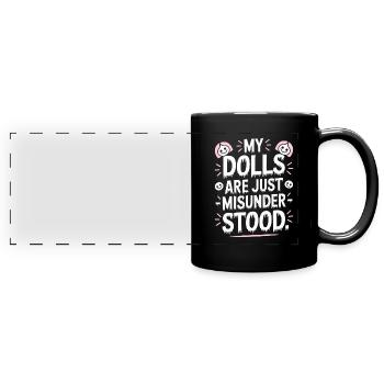 Poupée effrayante collector - Mug panoramique uni - noir - Devant