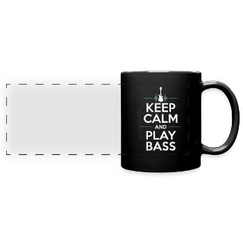 Basse, Guitariste, Musicien, Matériel, Funk, Rock, Jazz - Mug panoramique uni - noir - Devant