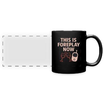 Première soirée de rendez-vous après bébé Nouveaux parents à nouveau - Mug panoramique uni - noir - Devant