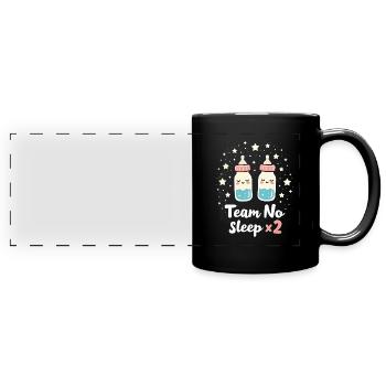 Zwilling Mama Leben Doppelter Ärger Eltern Macht - Panorama-Tasse farbig - Schwarz - Vorne