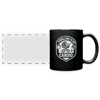 Kinderzimmervater Vaterschaft Pride - Panorama-Tasse farbig - Schwarz - Vorne