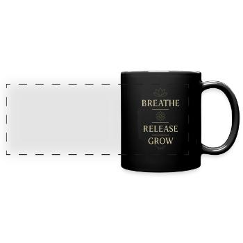 Boho Yoga Cadeau spirituel pour les yogis conscients - Mug panoramique uni - noir - Devant