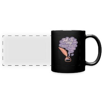 Gratitude Practice Journal Lover Emotional - Full Colour Panoramic Mug - black - Front