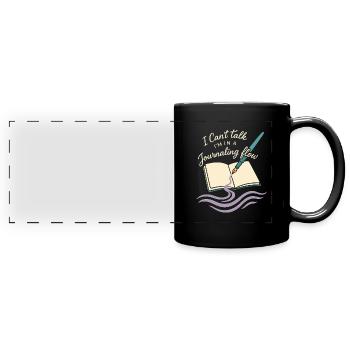 Gratitude Practice Journal Lover Emotional - Full Colour Panoramic Mug - black - Front