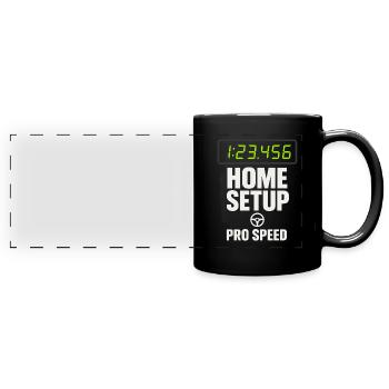 Sim Racing Simulator Cockpit Esports Racer - Panorama-Tasse farbig - Schwarz - Vorne