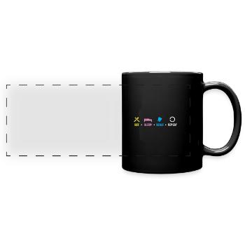 Zahnarzt - Panorama-Tasse farbig - Schwarz - Vorne
