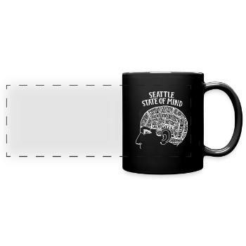 Seattle Washington State of Mind - Mug panoramique uni - noir - Devant