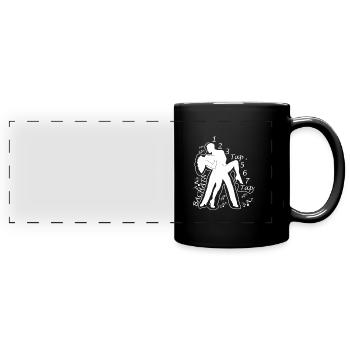 Bachata I love it! - Full Colour Panoramic Mug - black - Front