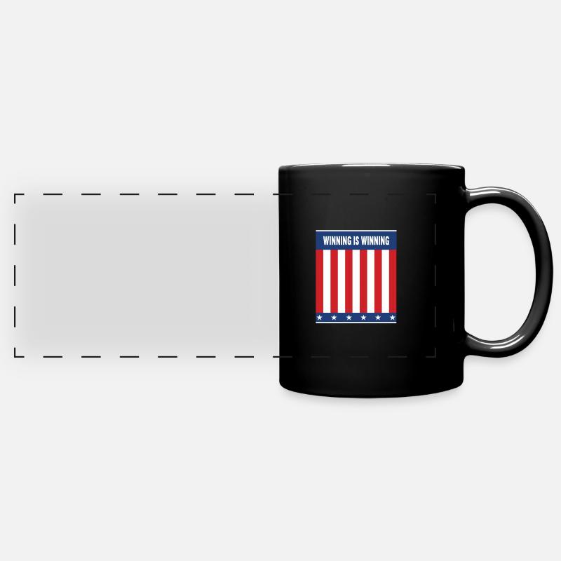 Gagner, c’est gagner - Mug panoramique uni - noir