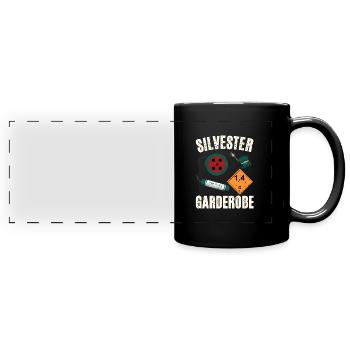 Silvester Garderobe - Panorama-Tasse farbig - Schwarz - Vorne