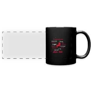Sternzeichen Widder - Panorama-Tasse farbig - Schwarz - Vorne