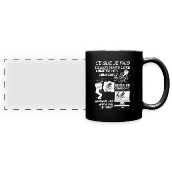 Chanson Chant Et Passion Cadeau Chanteur - Mug panoramique uni - noir - Devant