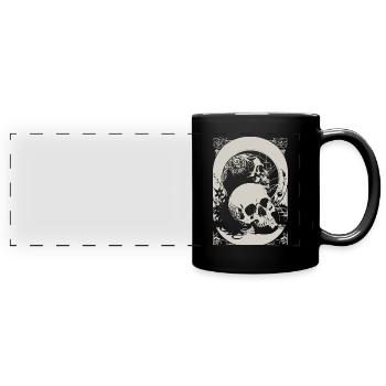 Skulls - Panorama-Tasse farbig - Schwarz - Vorne