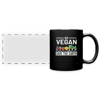 Vegetarian - Full Colour Panoramic Mug - black - Front