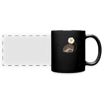 Hedgehog - Full Colour Panoramic Mug - black - Front