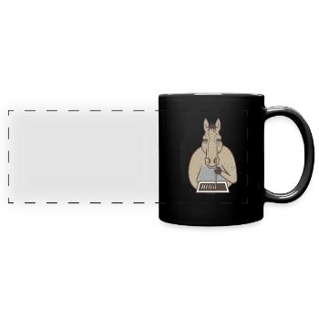 Keta Ketamin Pferd Drug Party Festival Outfit - Panorama-Tasse farbig - Schwarz - Vorne