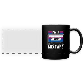 Marchandises LGBTQ Rainbow Love - Mug panoramique uni - noir - Devant