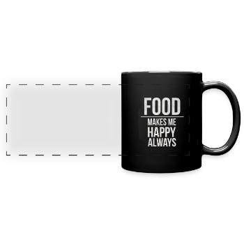 Eat - Full Colour Panoramic Mug - black - Front