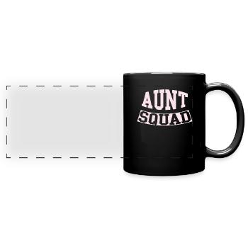 Tante - Mug panoramique uni - noir - Devant