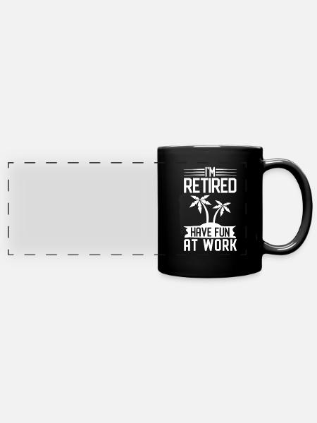 rentner - Panorama-Tasse farbig - Schwarz