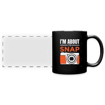 photographer - Full Colour Panoramic Mug - black - Front