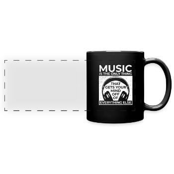 music - Full Colour Panoramic Mug - black - Front