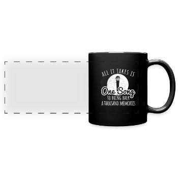 music - Full Colour Panoramic Mug - black - Front