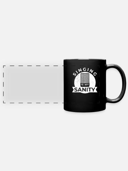 sänger - Panorama-Tasse farbig - Schwarz