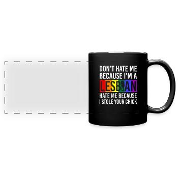 Lesbian & Lesbow Clothing - Panorama-Tasse farbig - Schwarz - Vorne