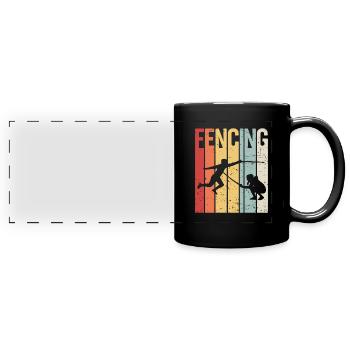 Fencing - Fecht - Shirt - Panorama-Tasse farbig - Schwarz - Vorne