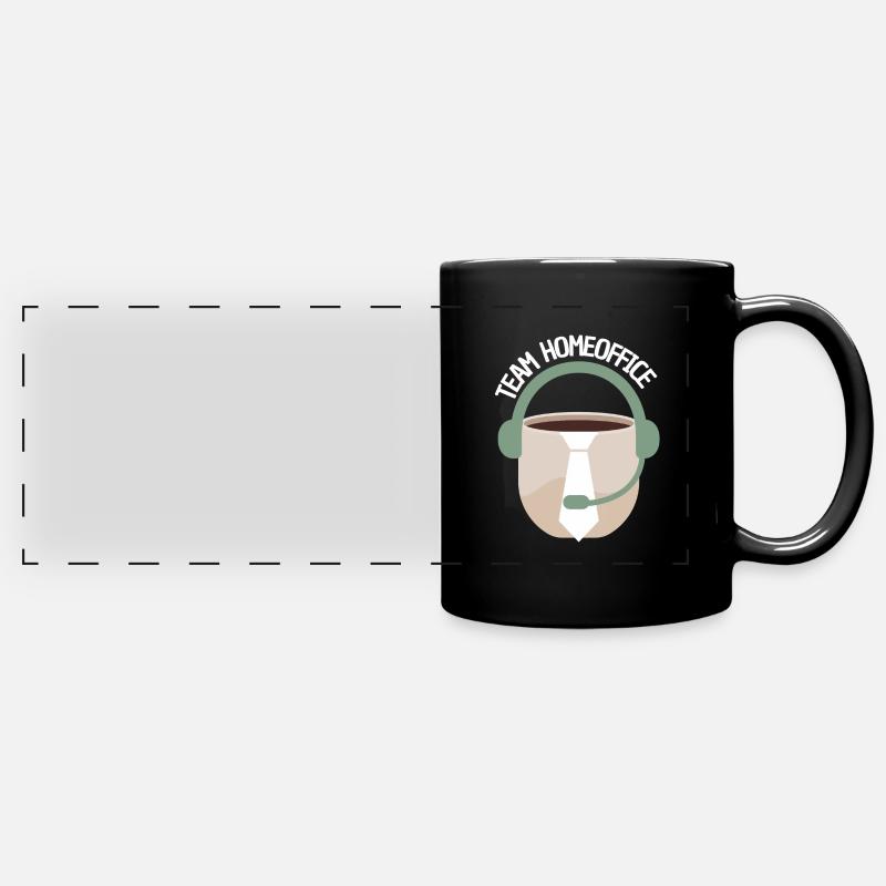 Team Home Office Sloth Home Work Gift Idea - Full Colour Panoramic Mug - black