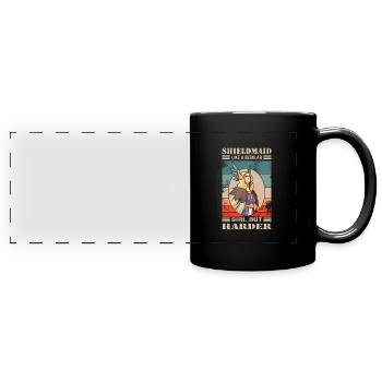 Wikinger - Panorama-Tasse farbig - Schwarz - Vorne