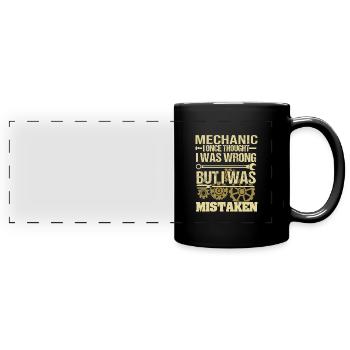 Mécanicien de navire - Mug panoramique uni - noir - Devant