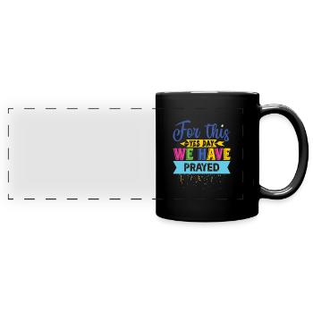 Oui Jour - Mug panoramique uni - noir - Devant