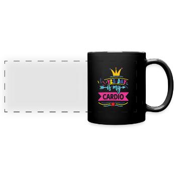 Oui Jour - Mug panoramique uni - noir - Devant
